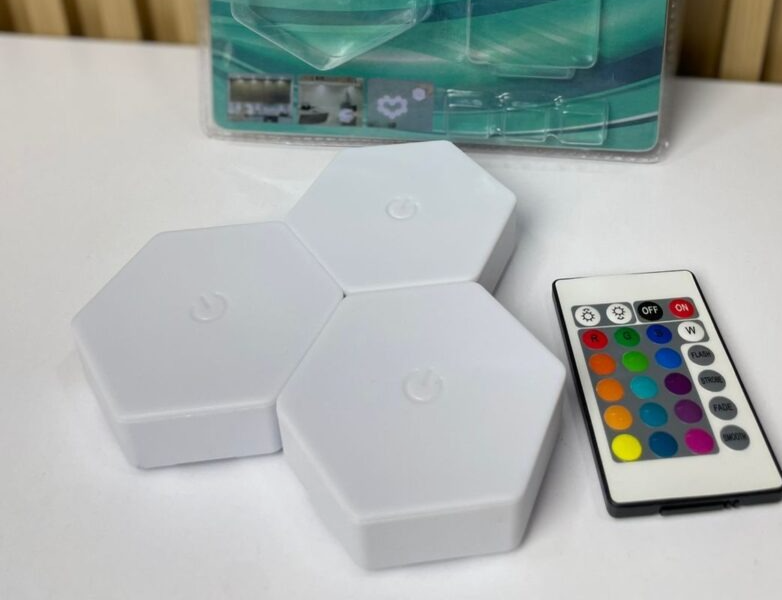 Miniatura 3 de Juego De 3 Luces Led Hexagonales Rgb